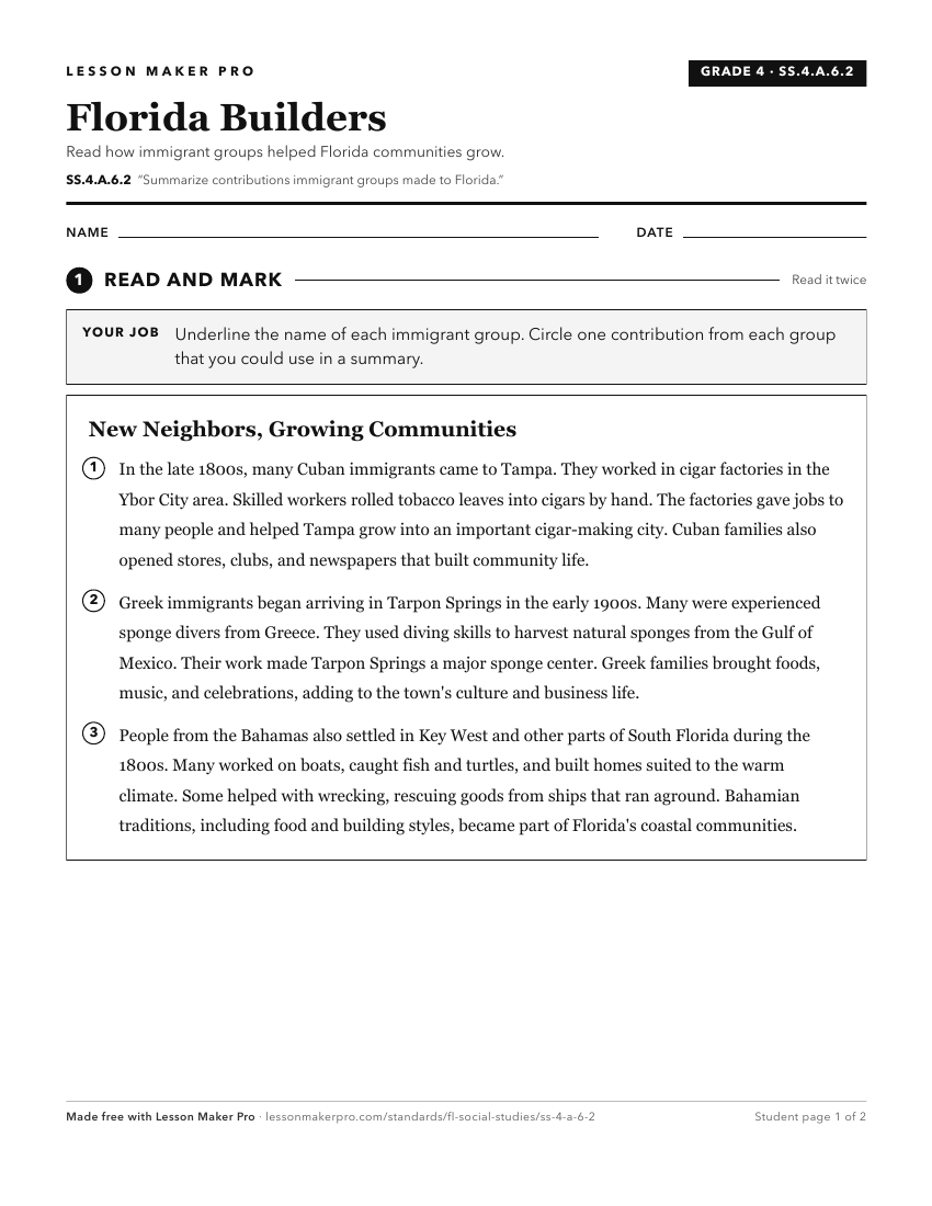 Preview of the SS.4.A.6.2 printable worksheet