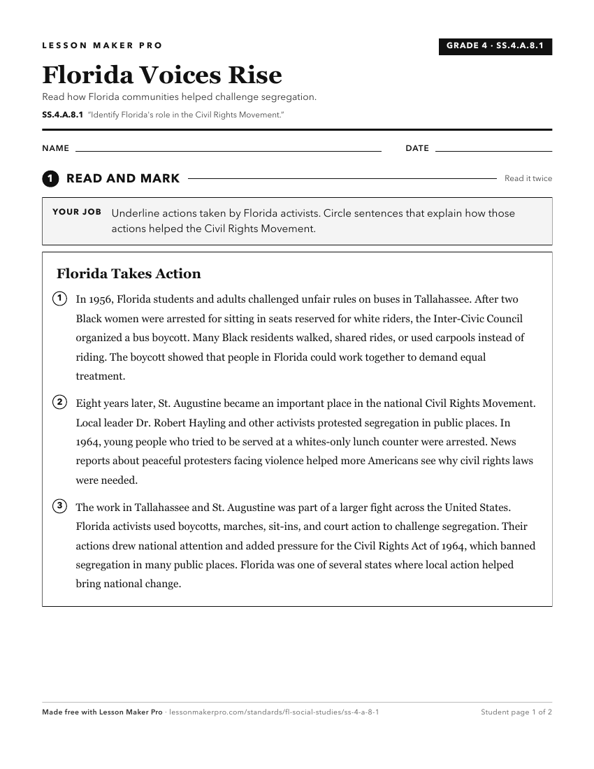 Preview of the SS.4.A.8.1 printable worksheet