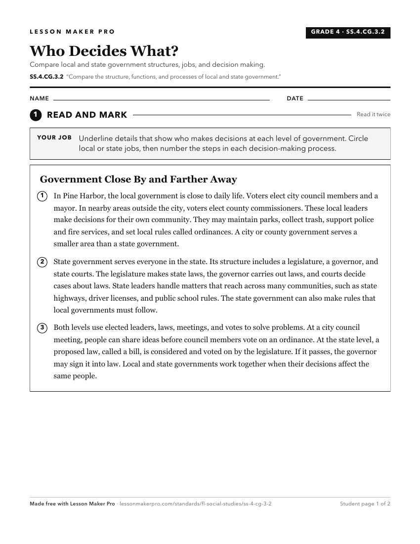 Preview of the SS.4.CG.3.2 printable worksheet