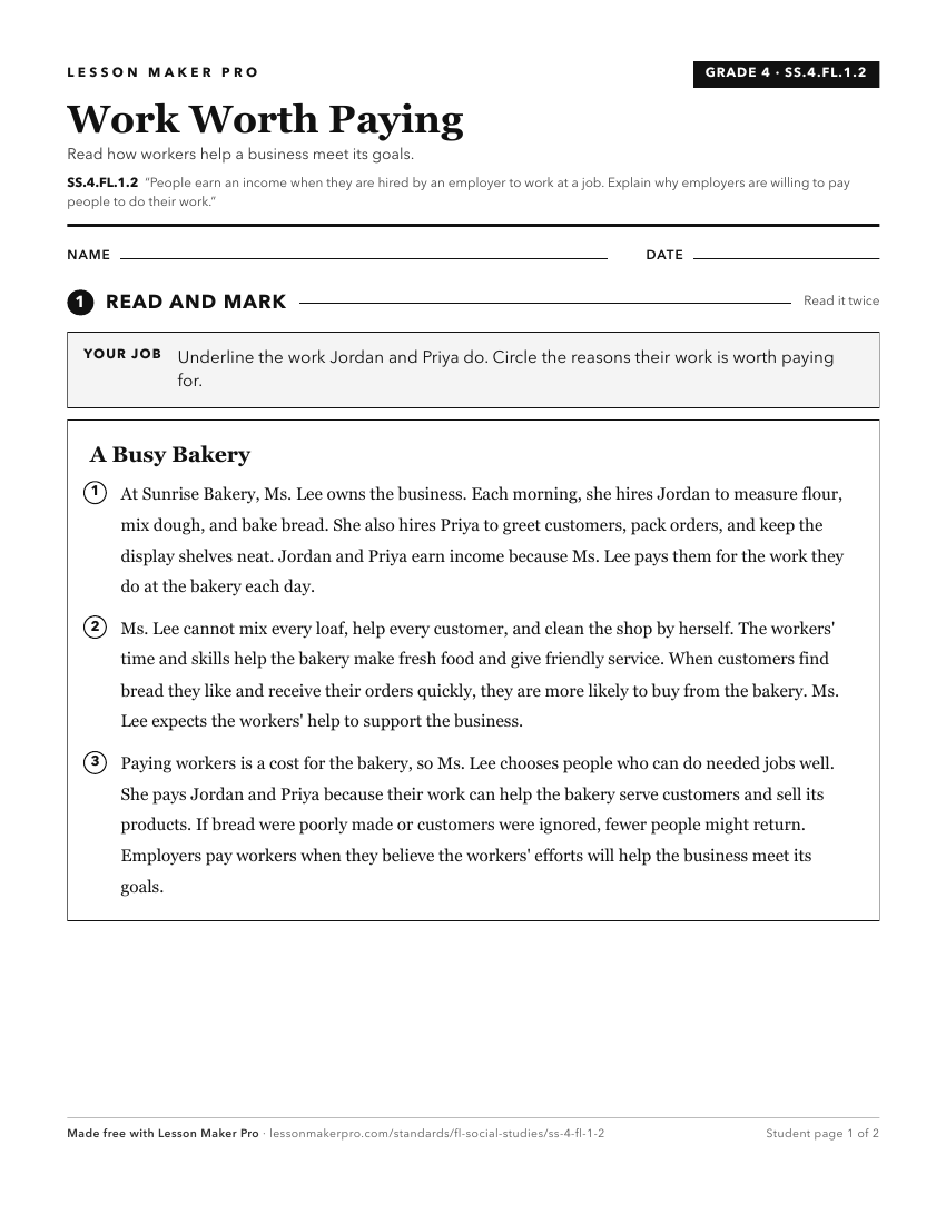 Preview of the SS.4.FL.1.2 printable worksheet