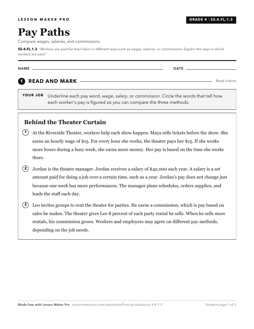 Preview of the SS.4.FL.1.3 printable worksheet