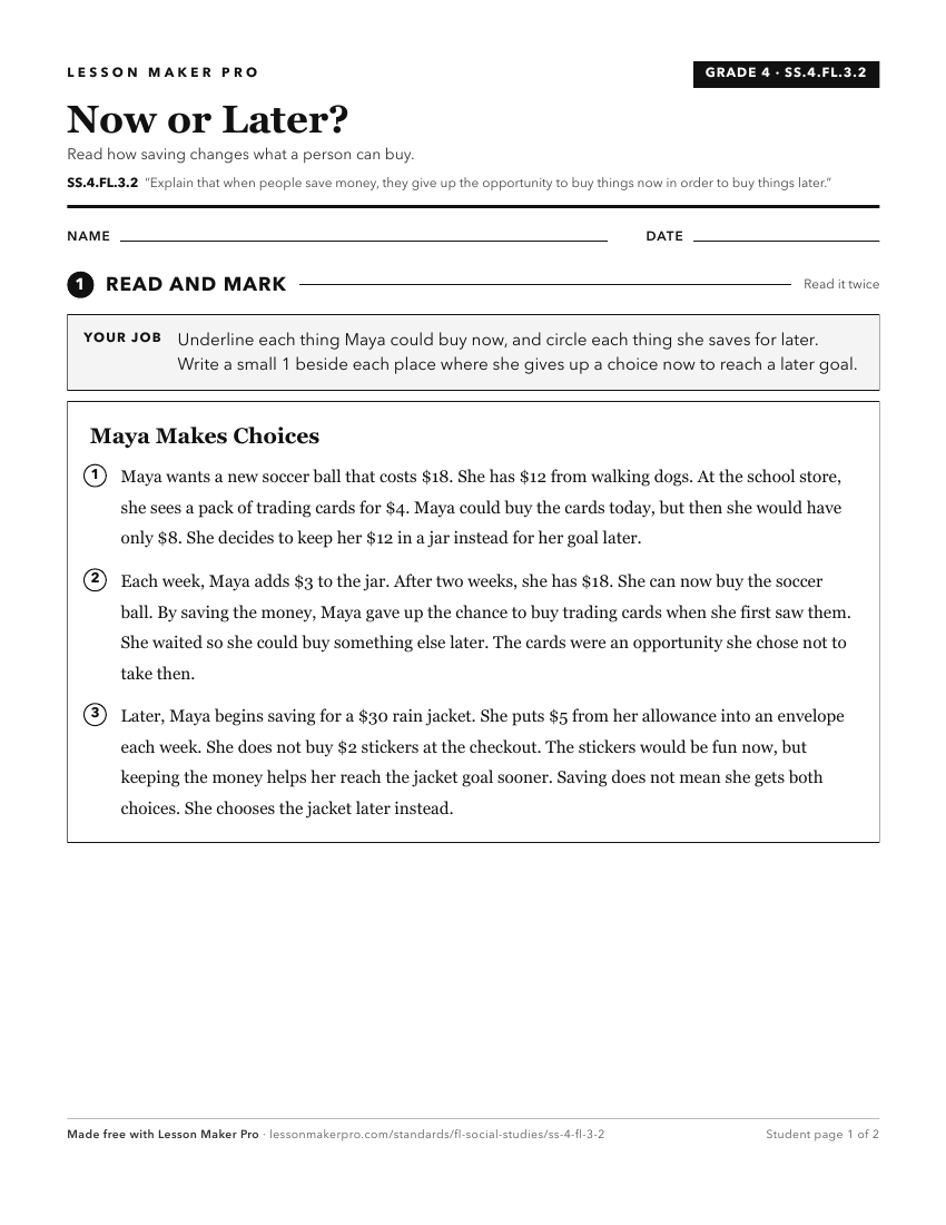 Preview of the SS.4.FL.3.2 printable worksheet