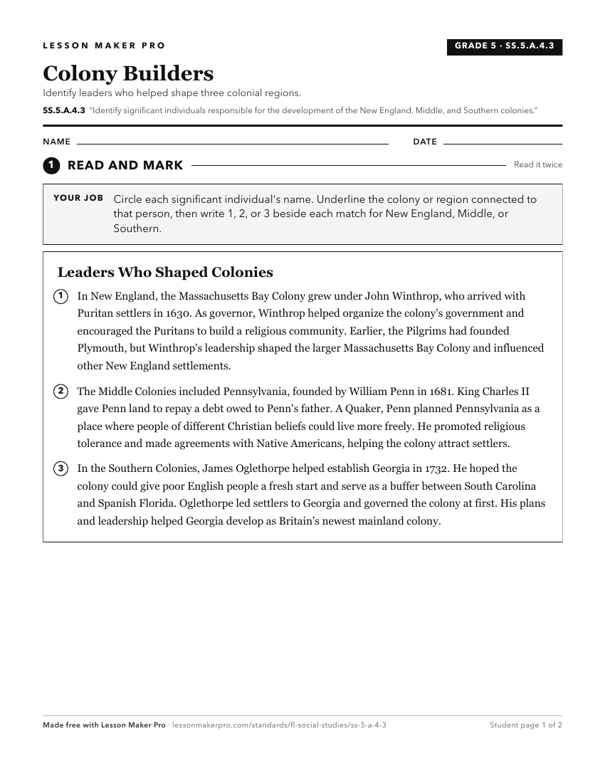 Preview of the SS.5.A.4.3 printable worksheet