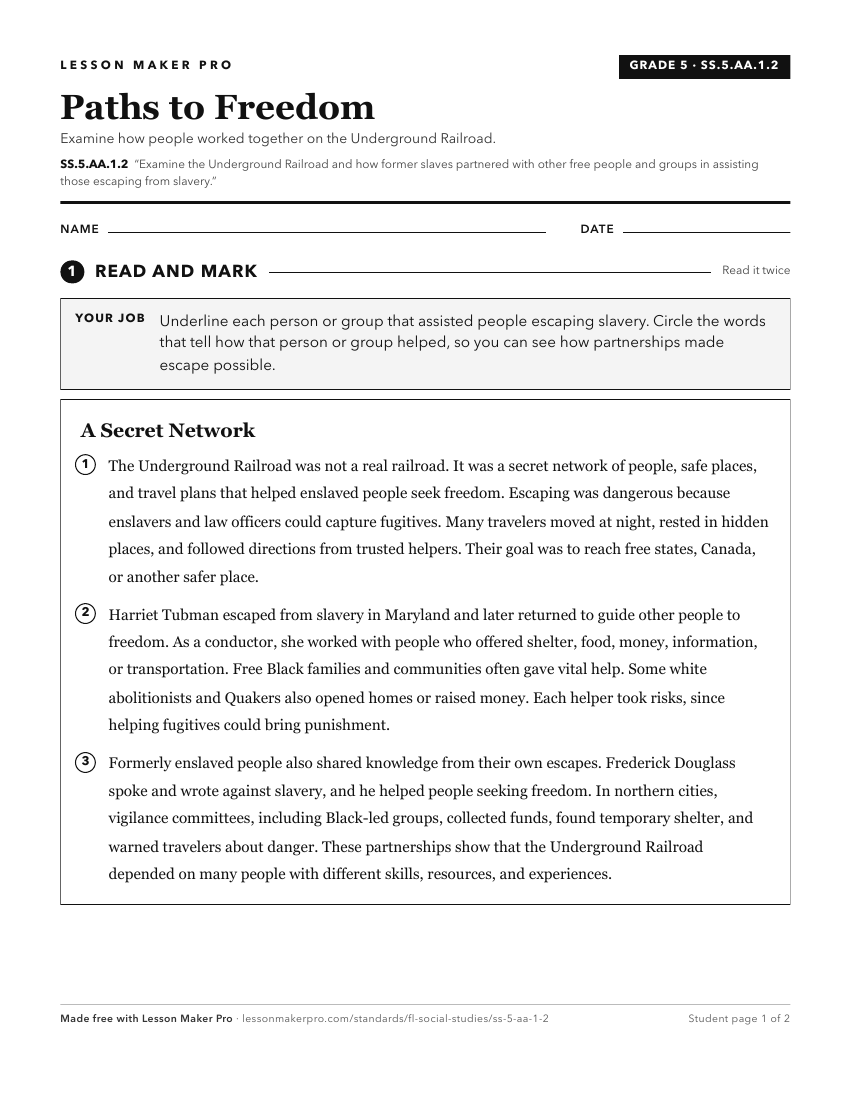 Preview of the SS.5.AA.1.2 printable worksheet