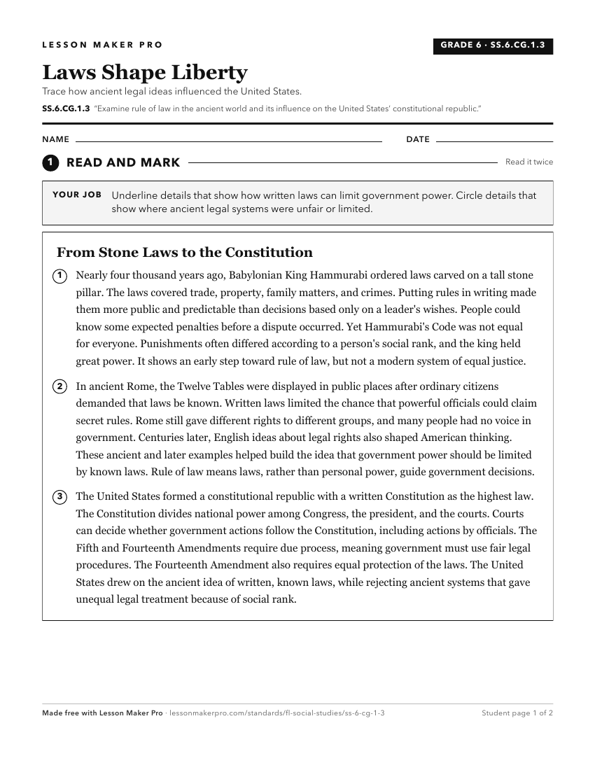Preview of the SS.6.CG.1.3 printable worksheet