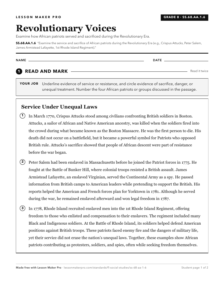 Preview of the SS.68.AA.1.6 printable worksheet