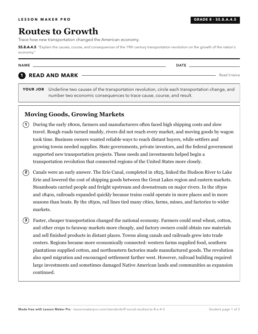 Preview of the SS.8.A.4.5 printable worksheet