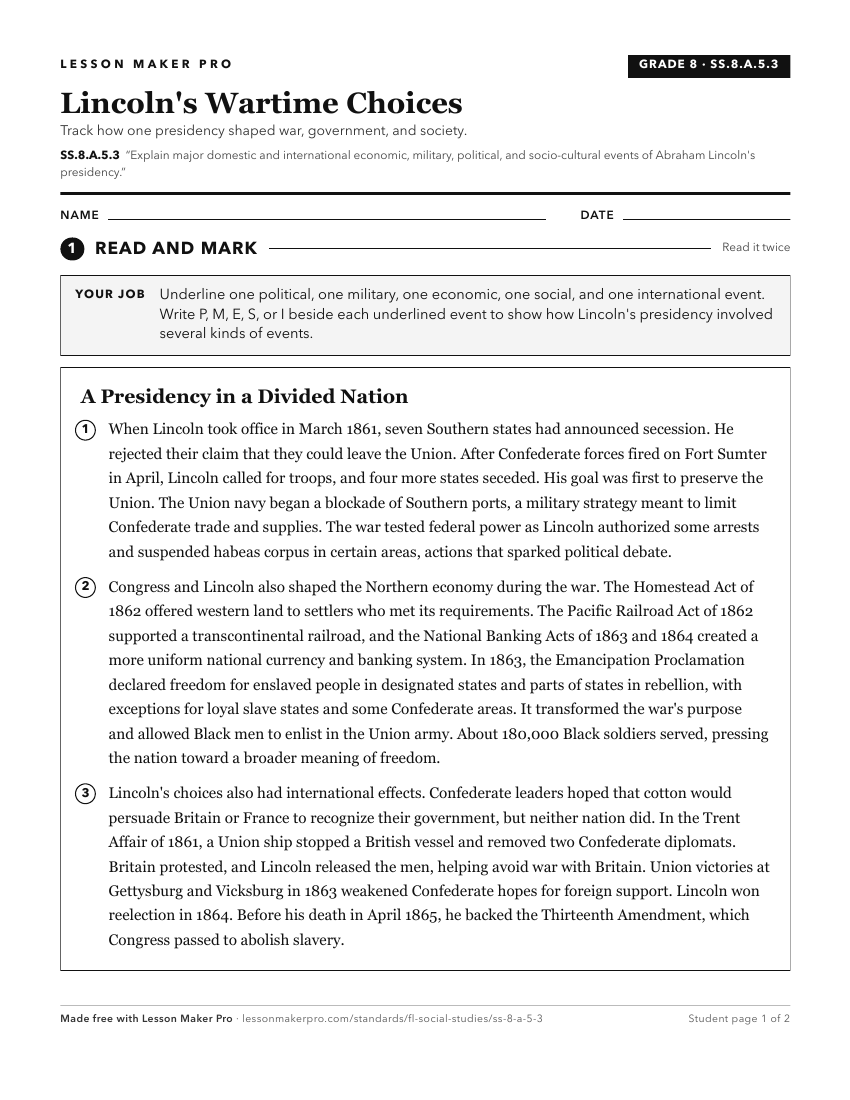 Preview of the SS.8.A.5.3 printable worksheet