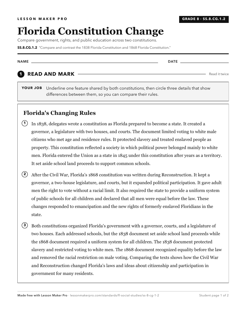 Preview of the SS.8.CG.1.2 printable worksheet