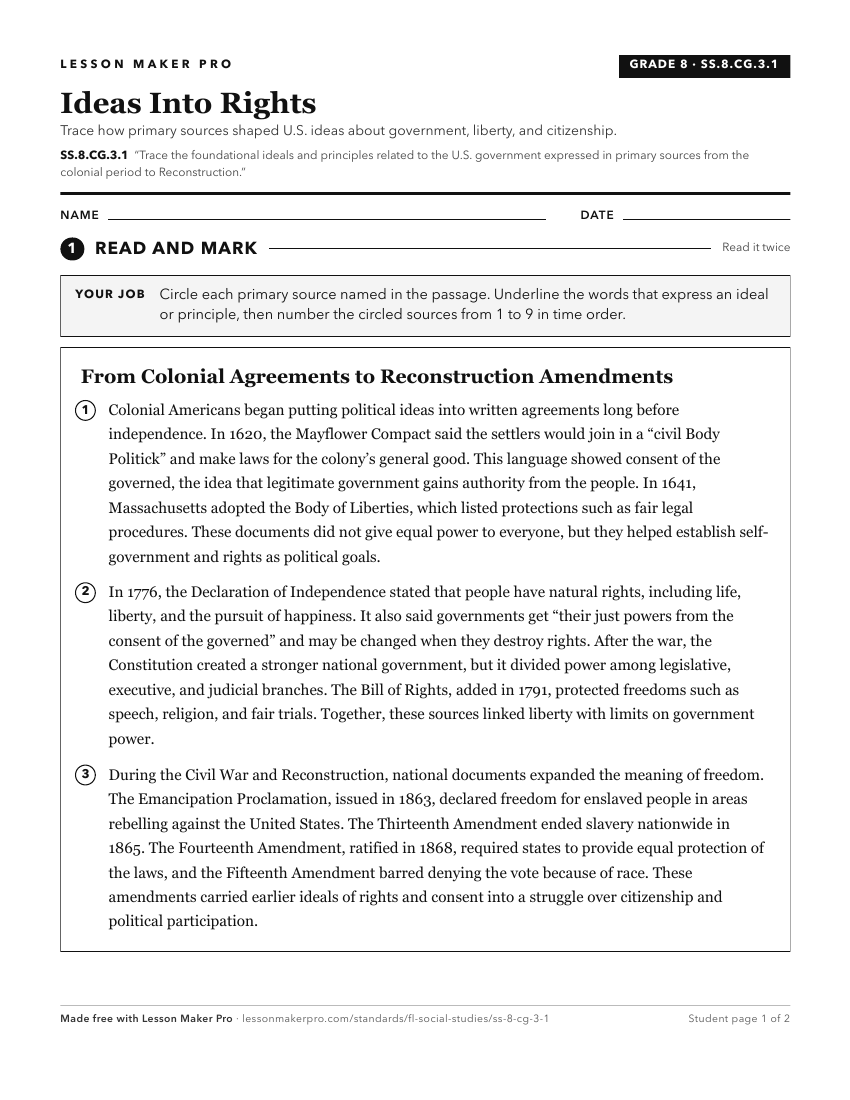 Preview of the SS.8.CG.3.1 printable worksheet