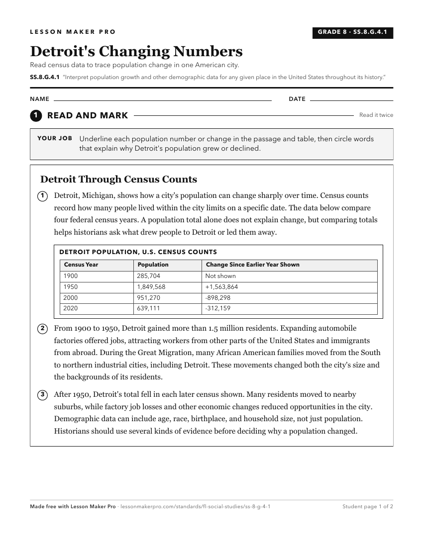 Preview of the SS.8.G.4.1 printable worksheet