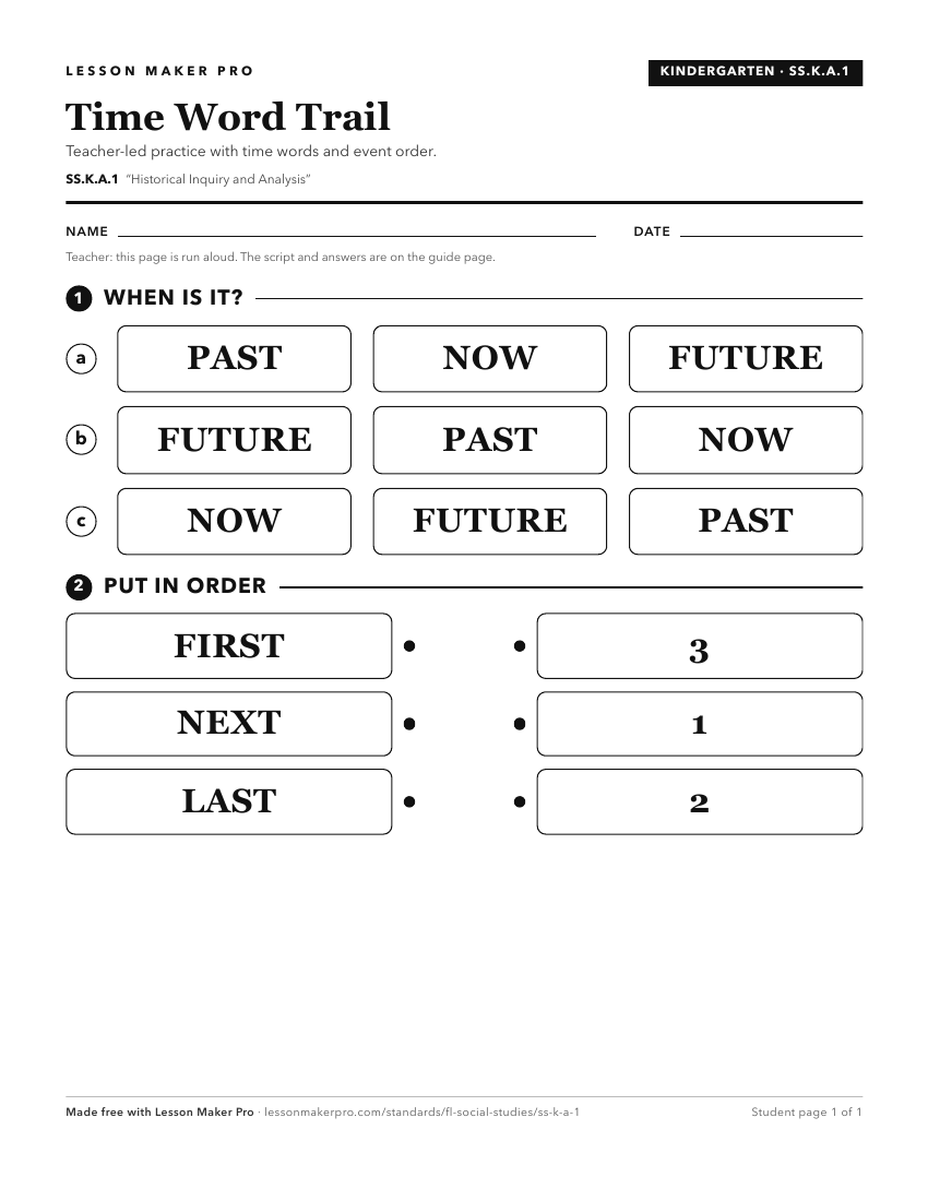 Preview of the SS.K.A.1 printable worksheet