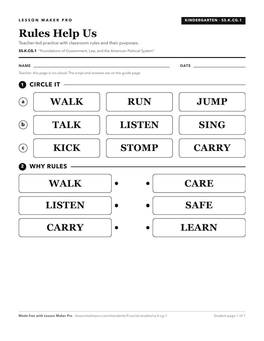 Preview of the SS.K.CG.1 printable worksheet