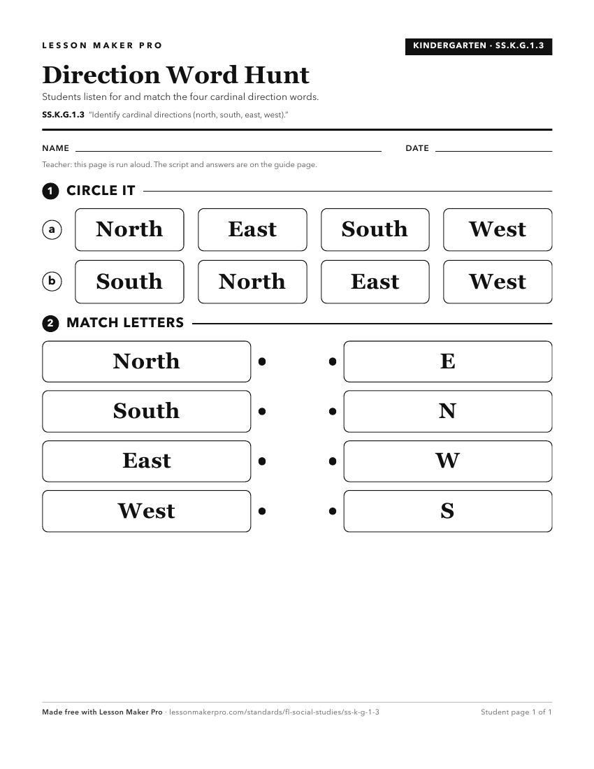 Preview of the SS.K.G.1.3 printable worksheet