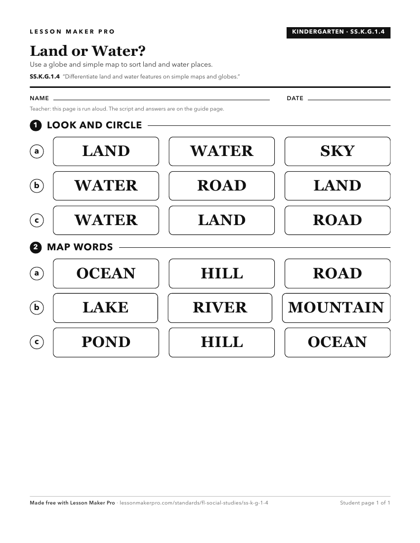 Preview of the SS.K.G.1.4 printable worksheet