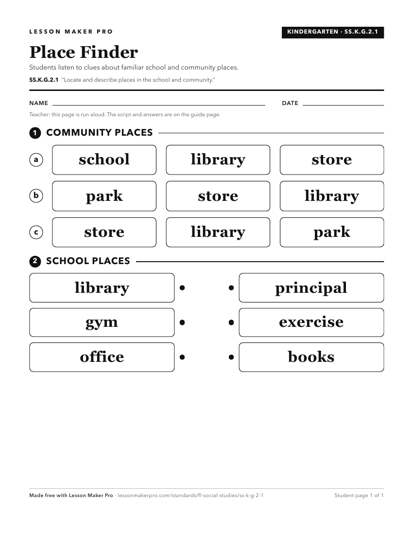 Preview of the SS.K.G.2.1 printable worksheet