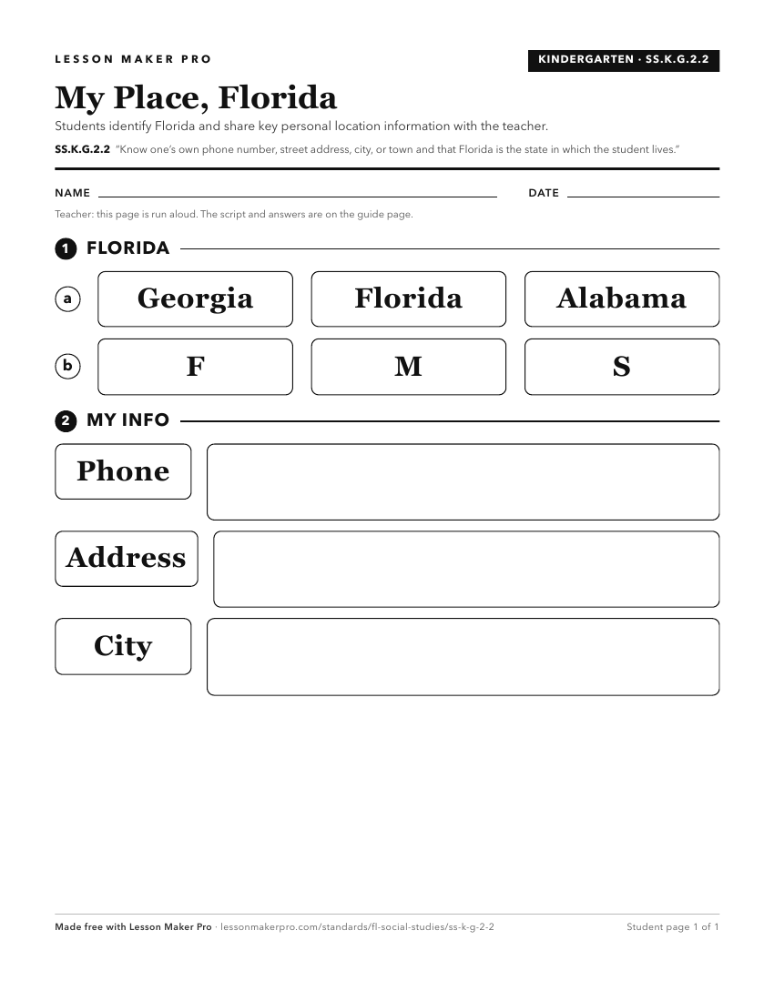 Preview of the SS.K.G.2.2 printable worksheet