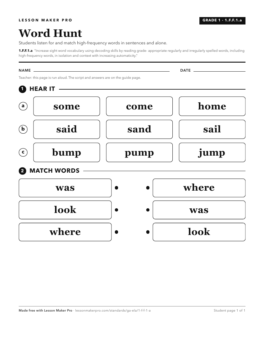 Preview of the 1.F.F.1.a printable worksheet
