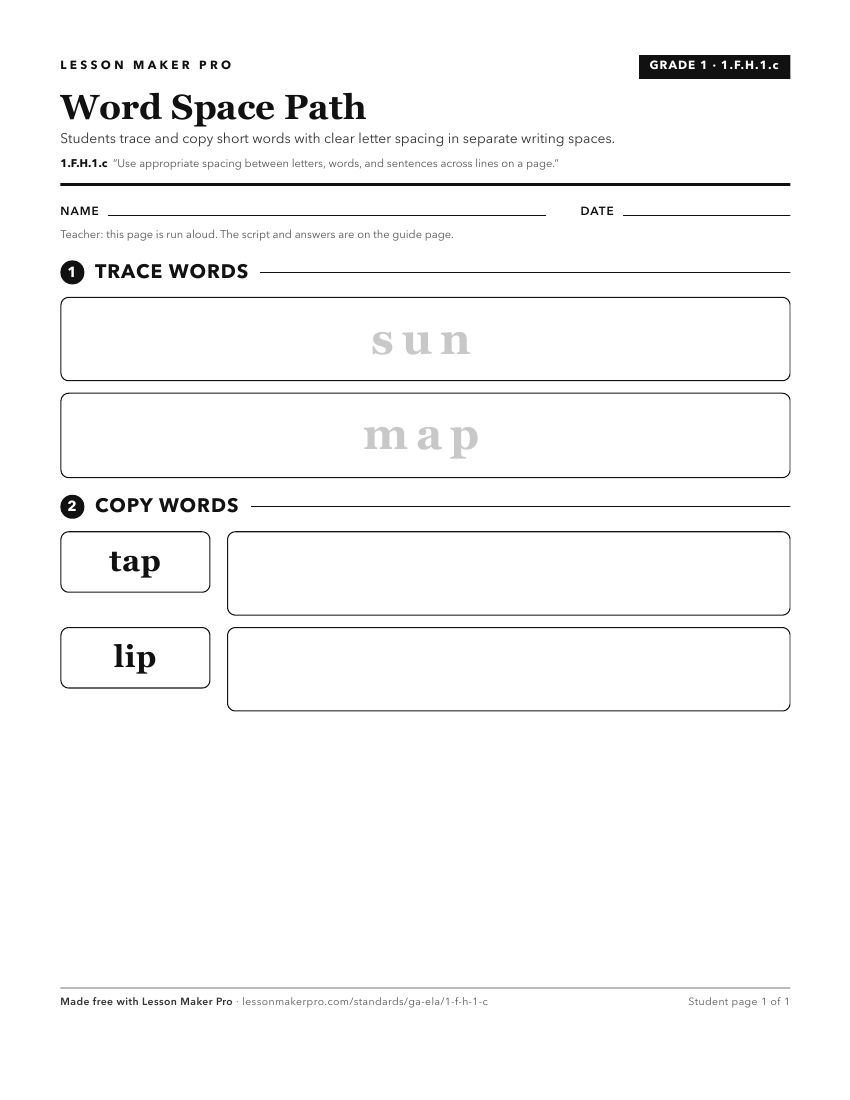 Preview of the 1.F.H.1.c printable worksheet