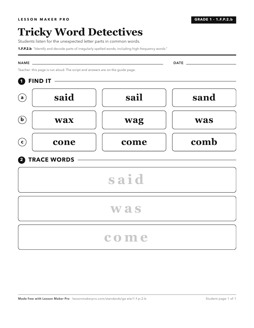 Preview of the 1.F.P.2.b printable worksheet