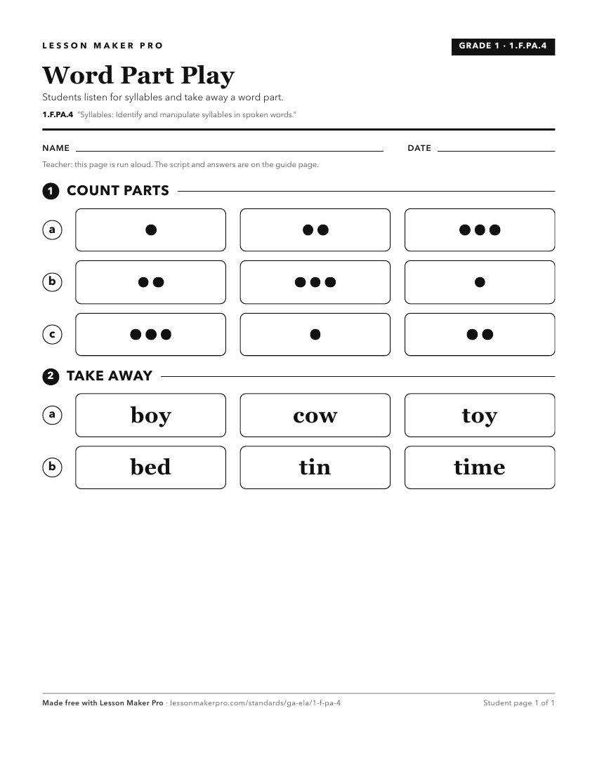 Preview of the 1.F.PA.4 printable worksheet