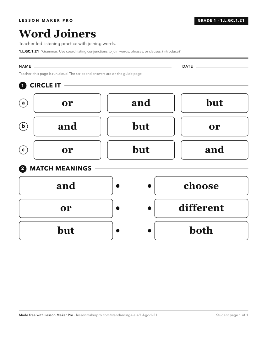 Preview of the 1.L.GC.1.21 printable worksheet