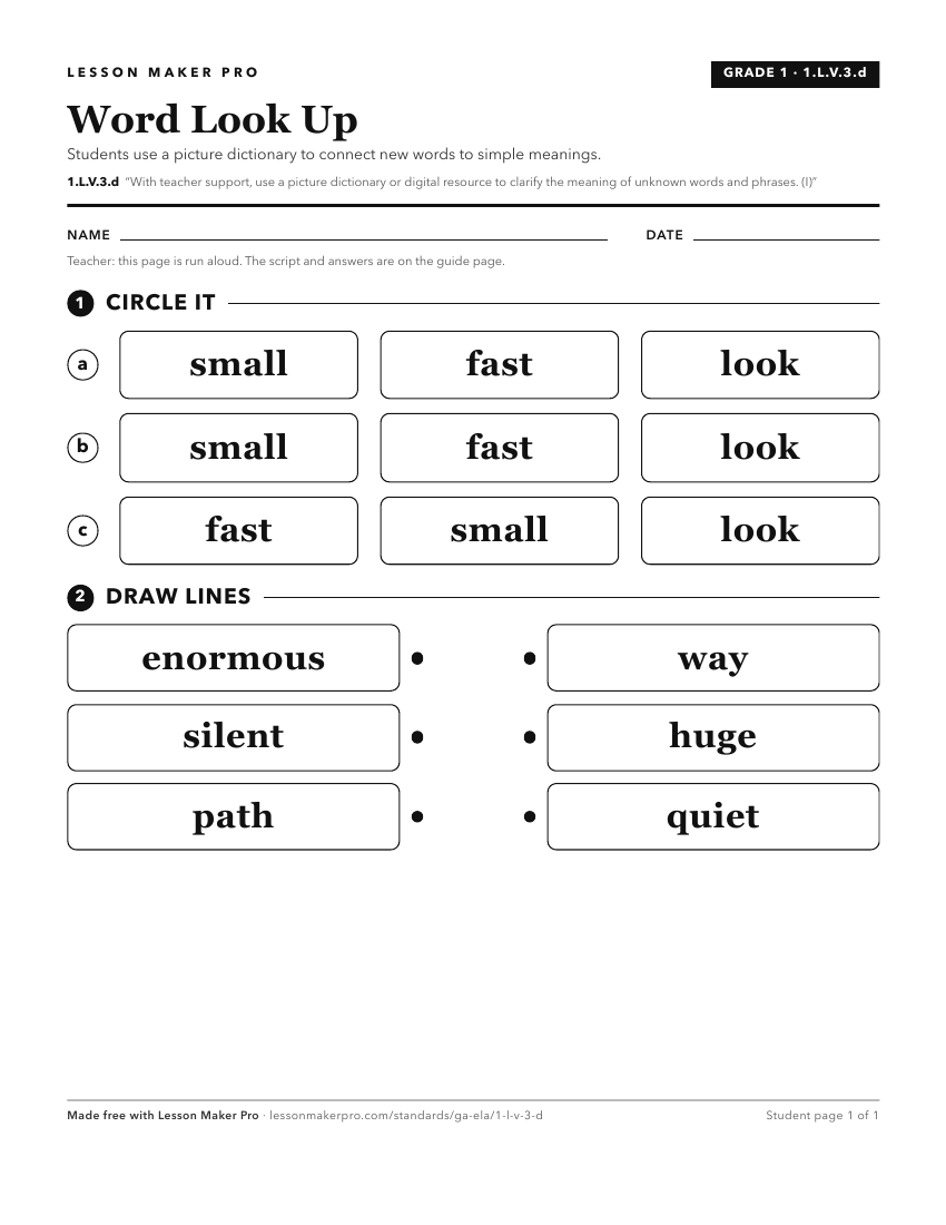 Preview of the 1.L.V.3.d printable worksheet