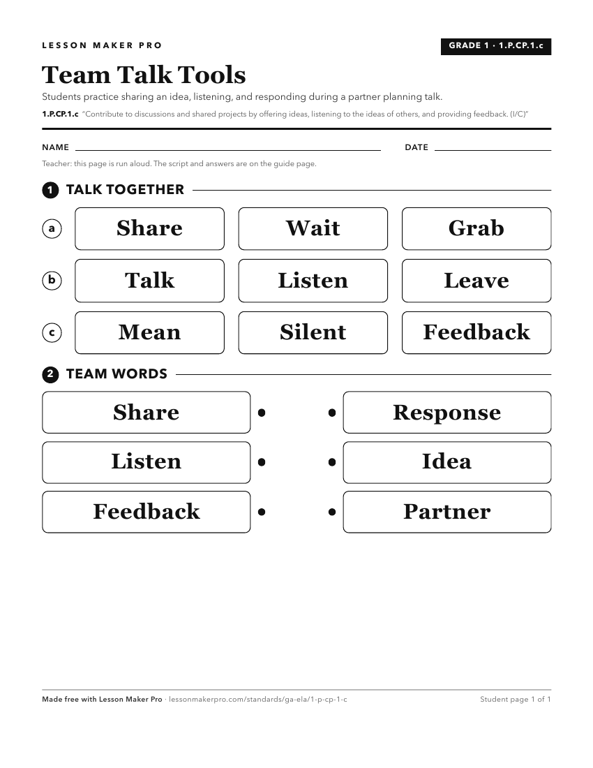 Preview of the 1.P.CP.1.c printable worksheet
