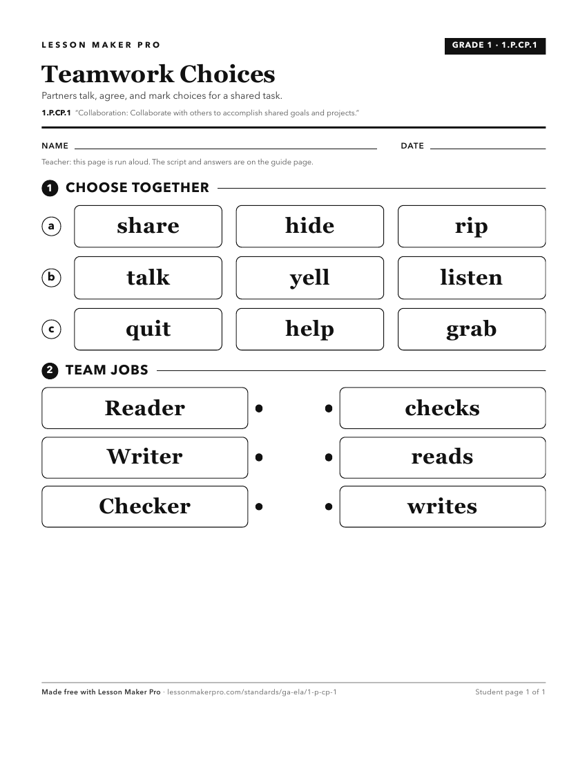 Preview of the 1.P.CP.1 printable worksheet