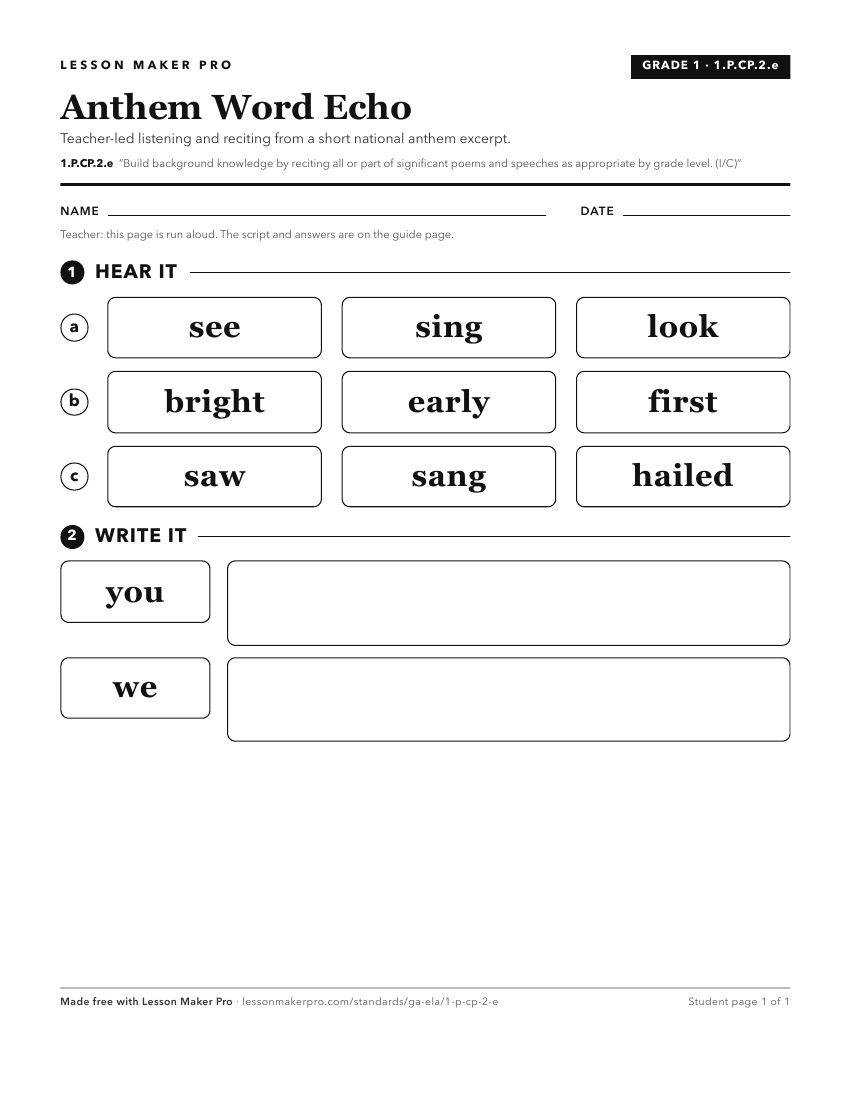 Preview of the 1.P.CP.2.e printable worksheet