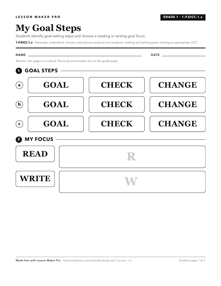 Preview of the 1.P.EICC.1.a printable worksheet