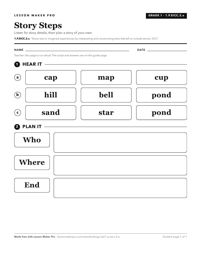 Preview of the 1.P.EICC.2.a printable worksheet