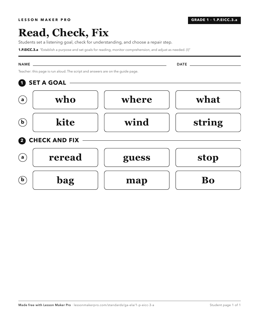 Preview of the 1.P.EICC.3.a printable worksheet