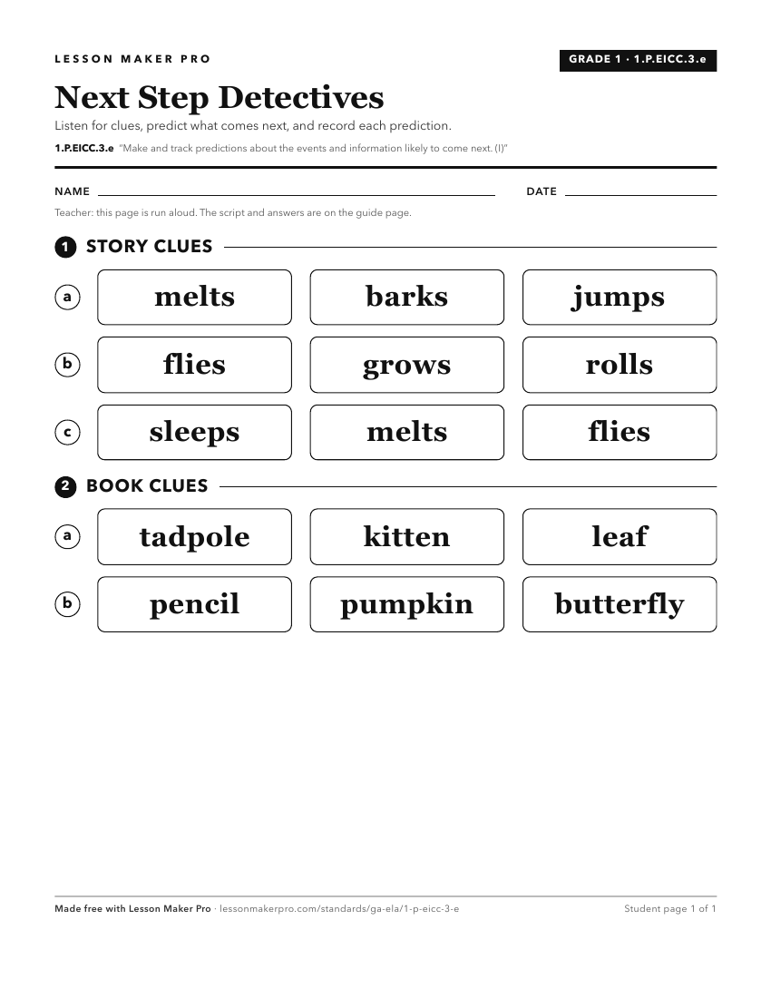 Preview of the 1.P.EICC.3.e printable worksheet