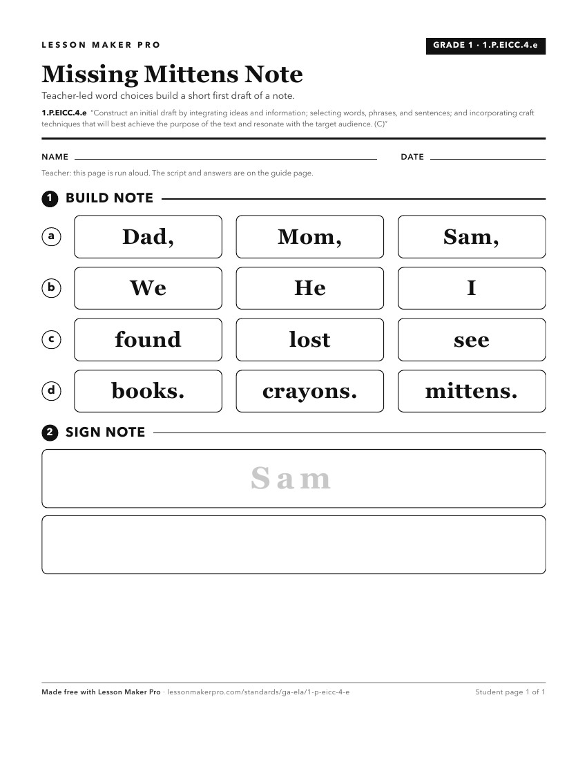 Preview of the 1.P.EICC.4.e printable worksheet