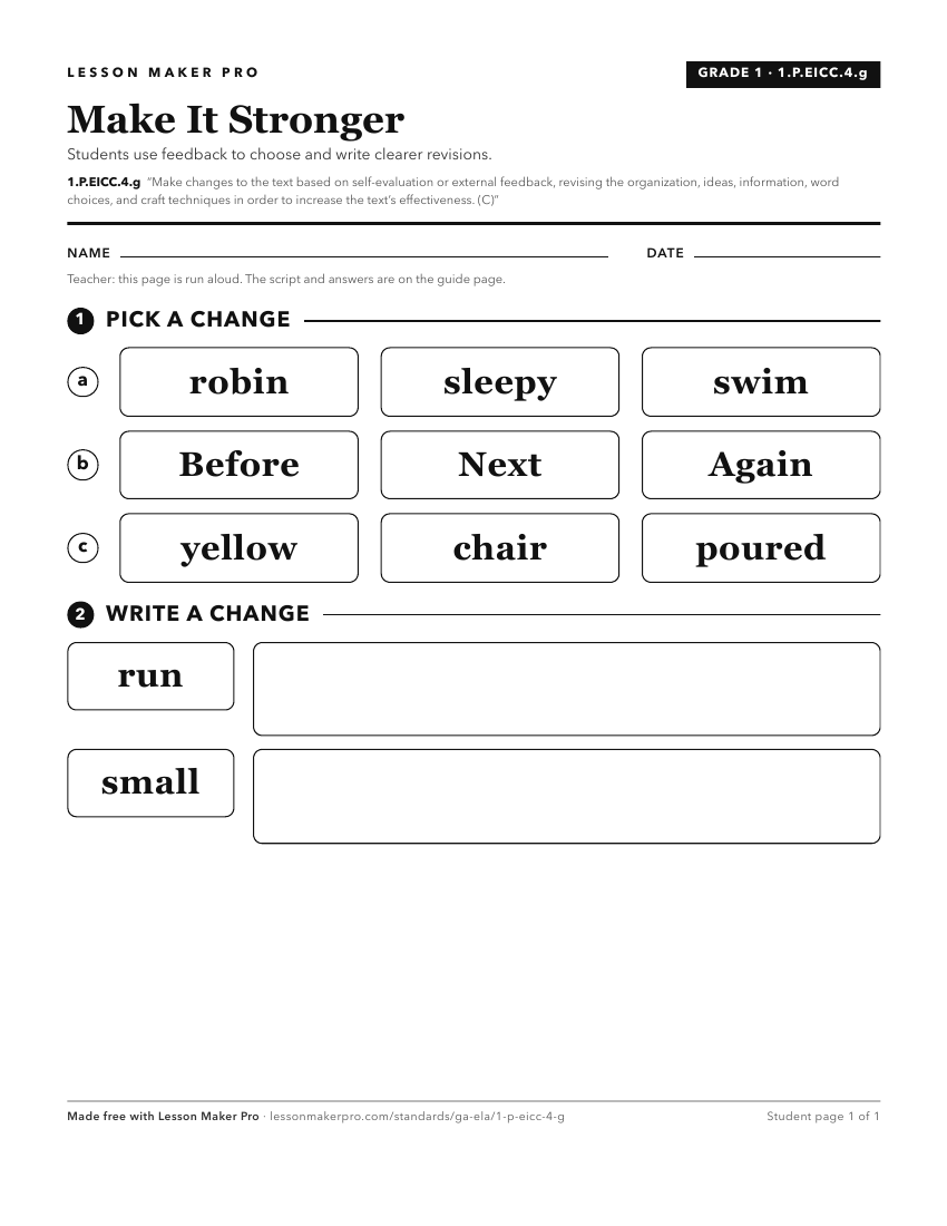 Preview of the 1.P.EICC.4.g printable worksheet