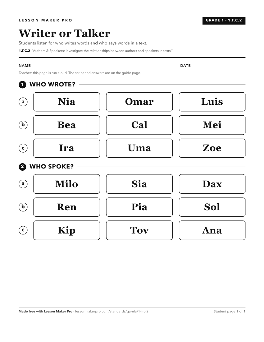 Preview of the 1.T.C.2 printable worksheet