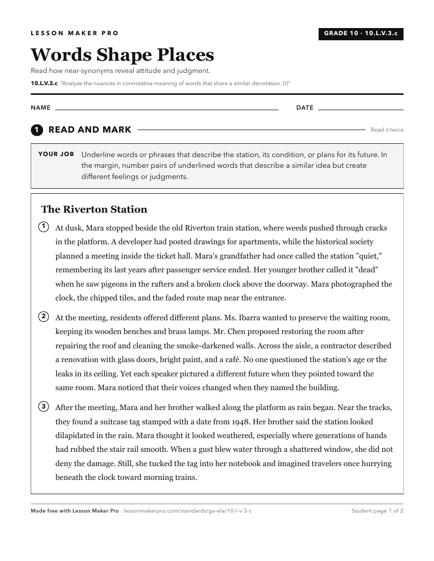 Preview of the 10.L.V.3.c printable worksheet