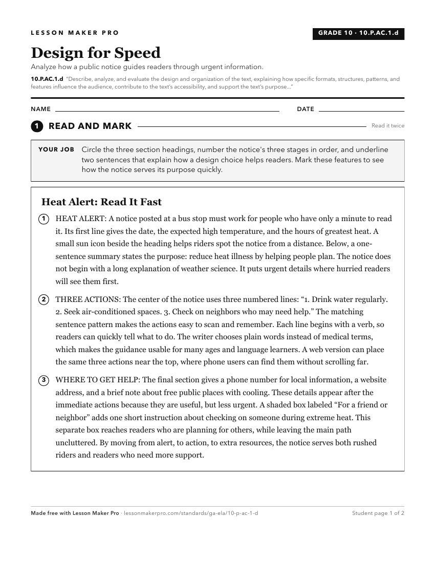 Preview of the 10.P.AC.1.d printable worksheet