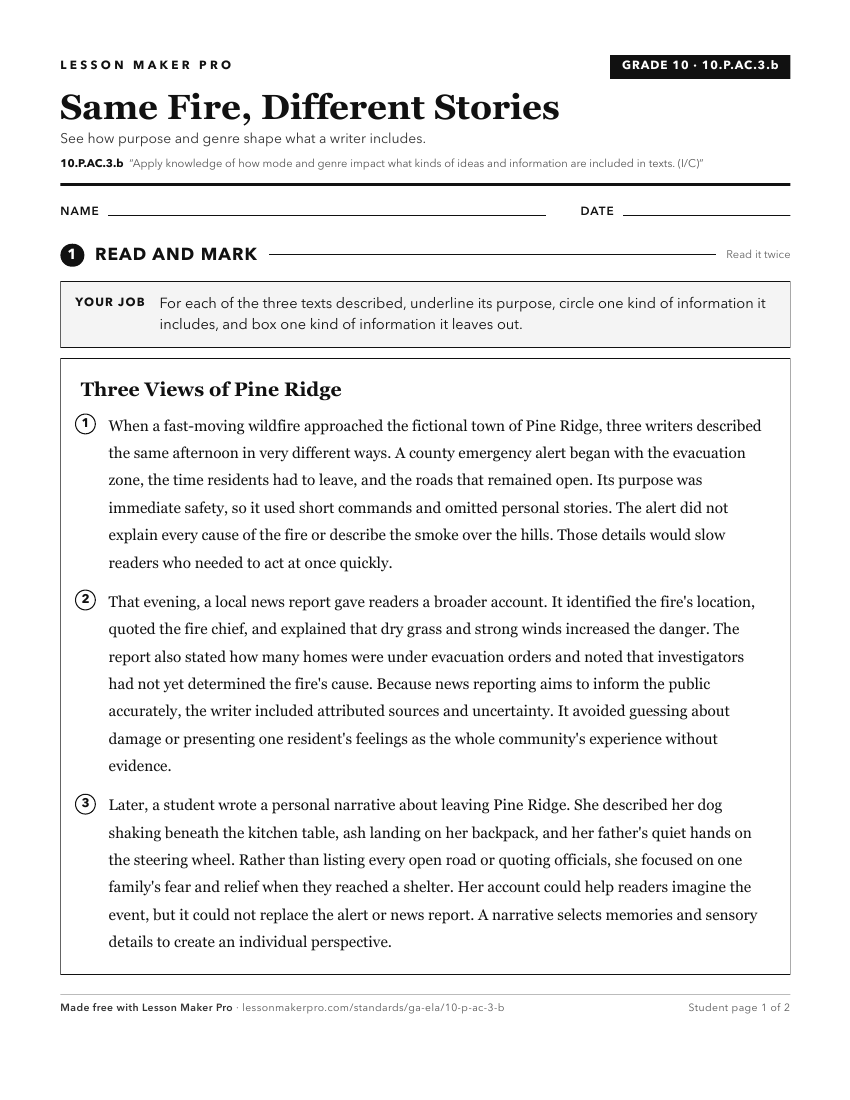 Preview of the 10.P.AC.3.b printable worksheet