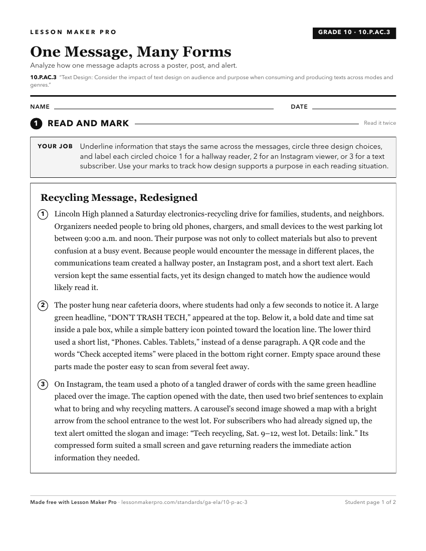 Preview of the 10.P.AC.3 printable worksheet