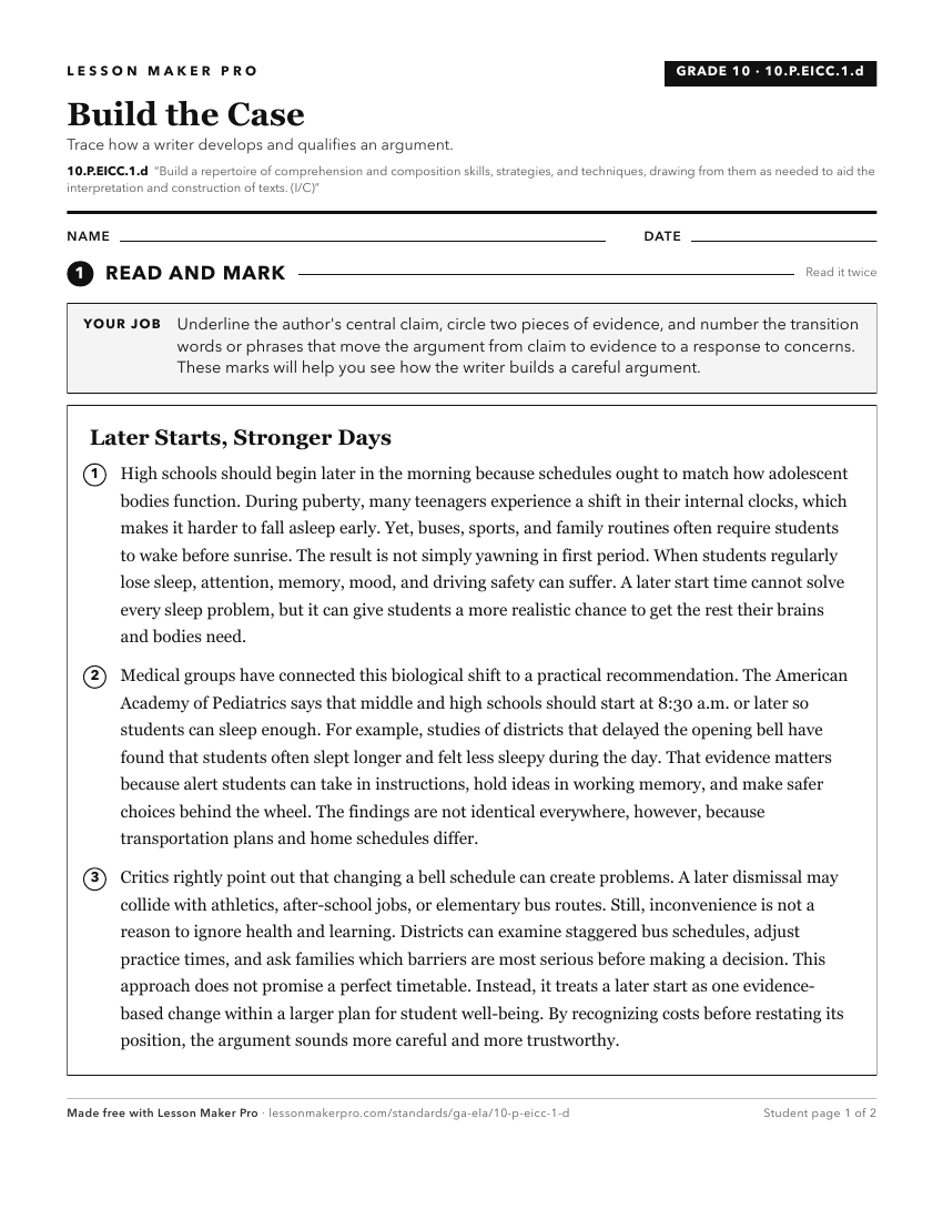 Preview of the 10.P.EICC.1.d printable worksheet