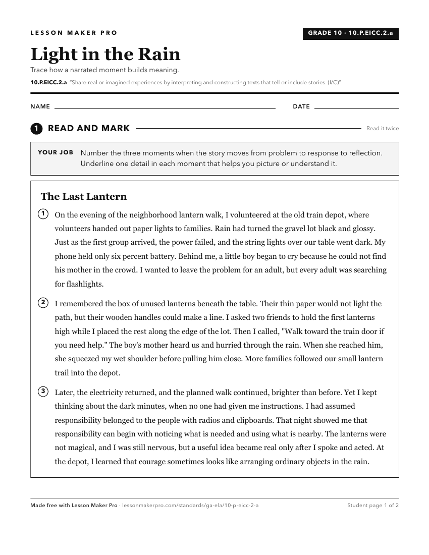 Preview of the 10.P.EICC.2.a printable worksheet