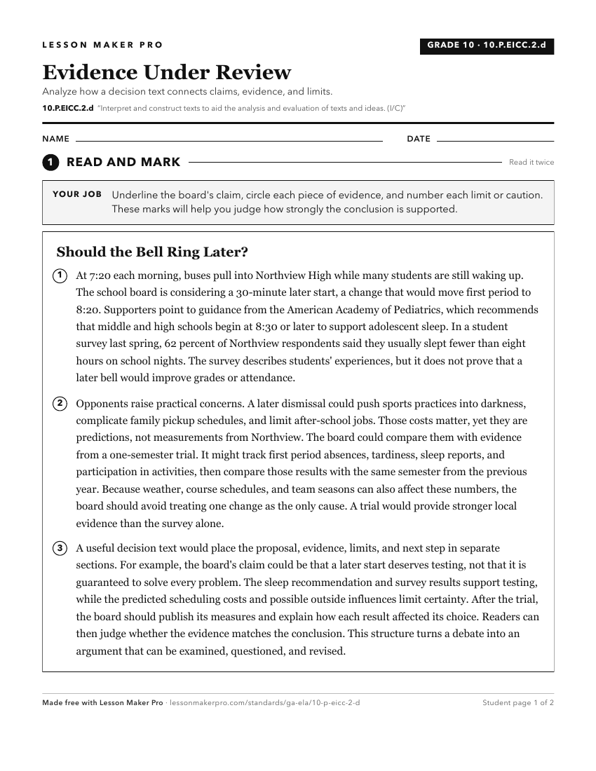 Preview of the 10.P.EICC.2.d printable worksheet