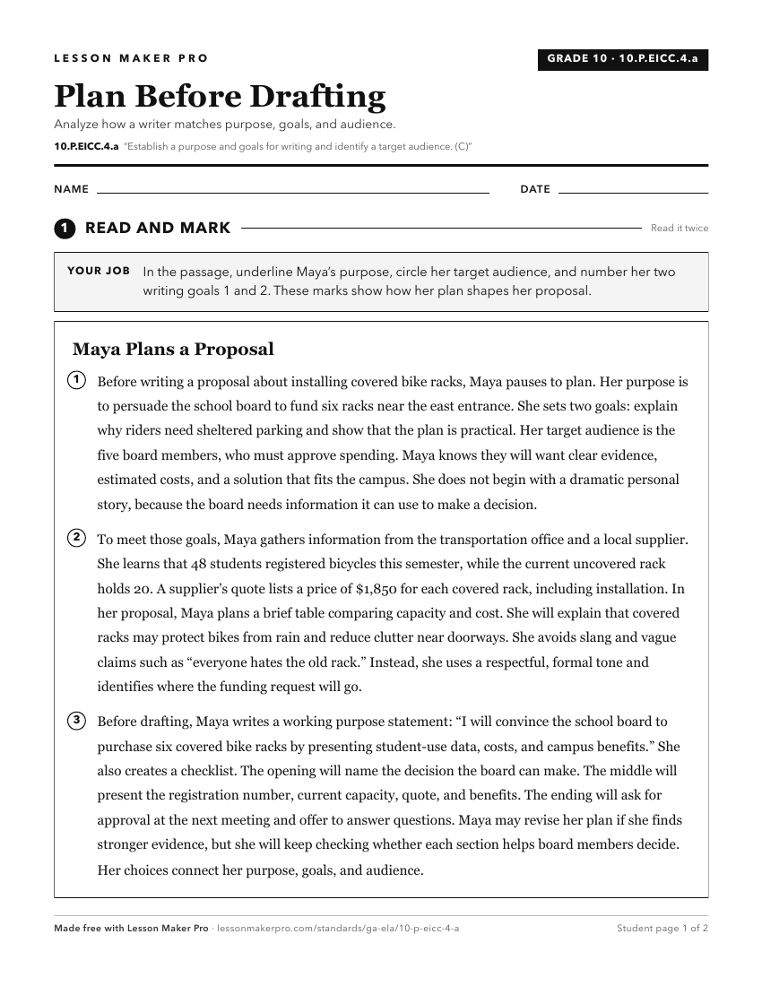 Preview of the 10.P.EICC.4.a printable worksheet