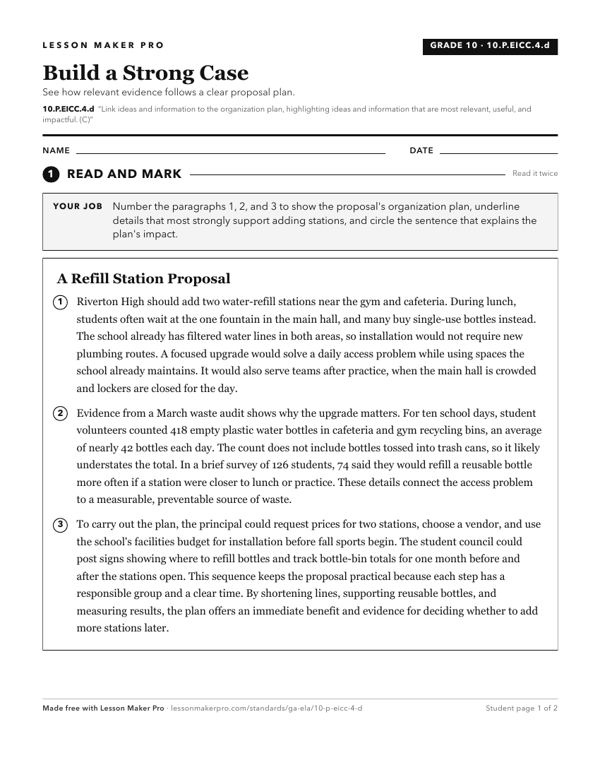 Preview of the 10.P.EICC.4.d printable worksheet