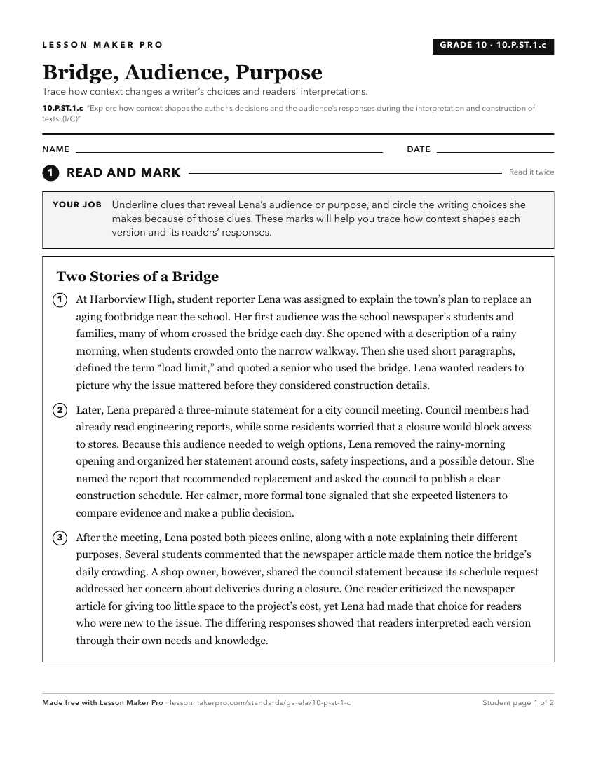 Preview of the 10.P.ST.1.c printable worksheet