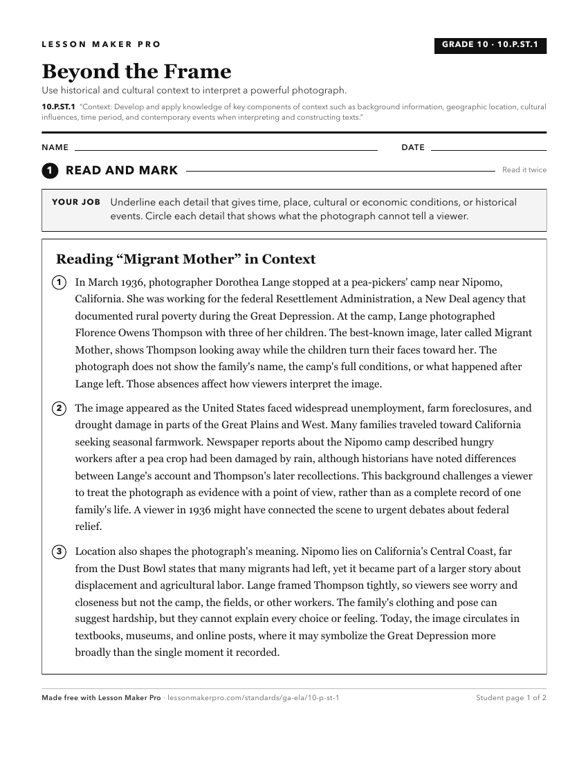 Preview of the 10.P.ST.1 printable worksheet