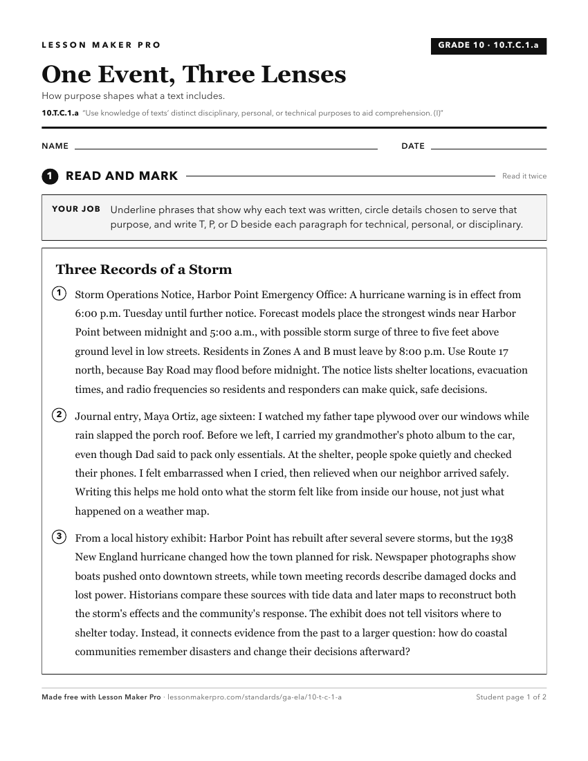 Preview of the 10.T.C.1.a printable worksheet