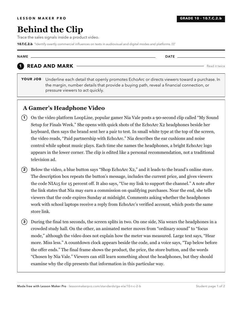 Preview of the 10.T.C.2.b printable worksheet